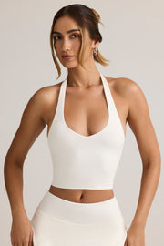 Oh Polly Kori tank top licou blanc crop en modal