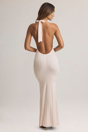Oh Polly Hallie Maxi Robe Imprimé Rayé Modal Dos Nu