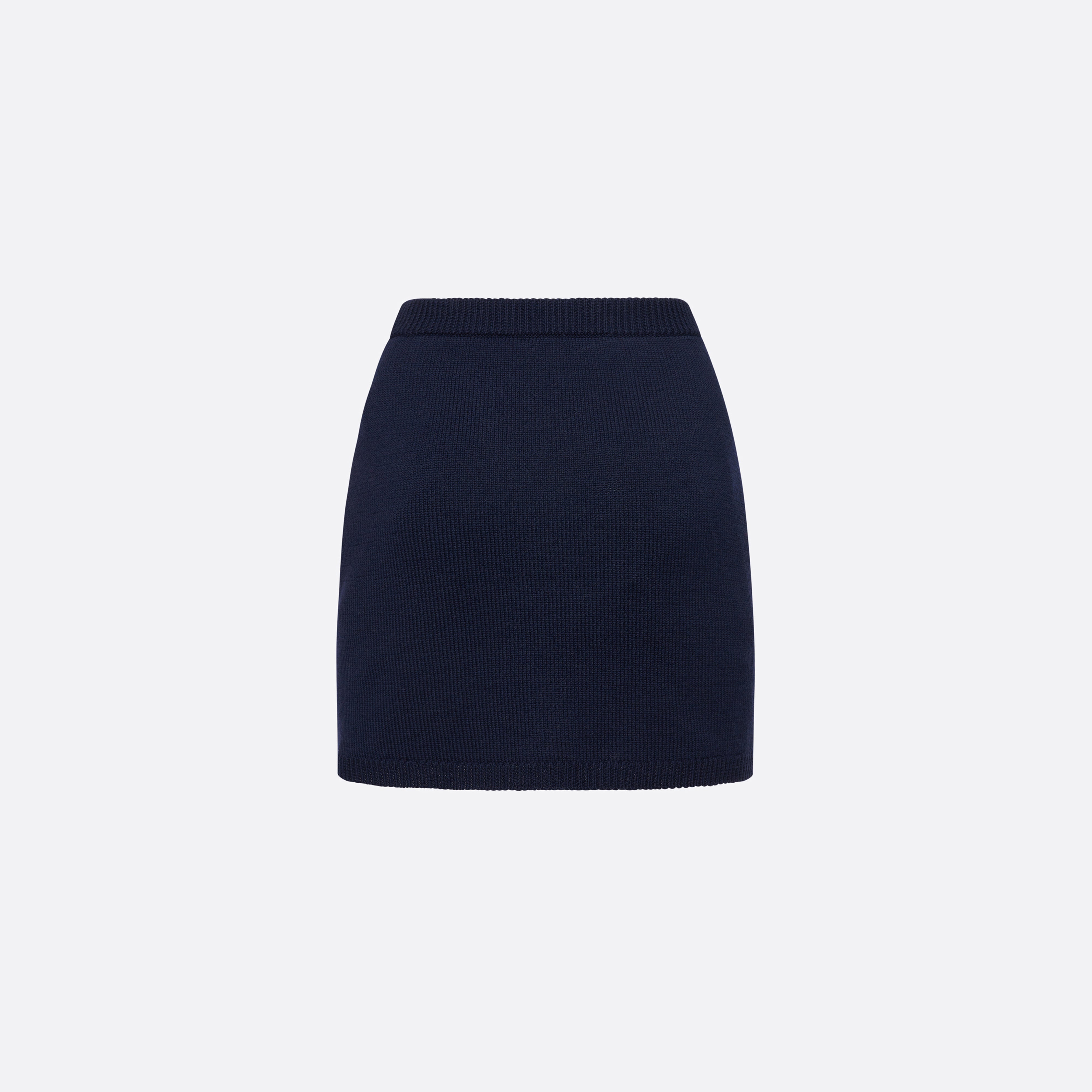 Alessandra Rich Skirts mini-jupe laine mérinos bleu marine