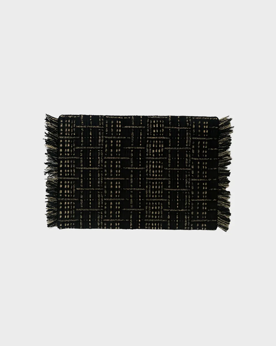 The Ethiquette Maison set de table Empyrée tweed pied-de-poule 43 cm