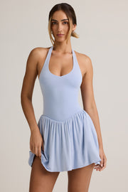 Oh Polly Reanna robe mini bleu clair dos nu