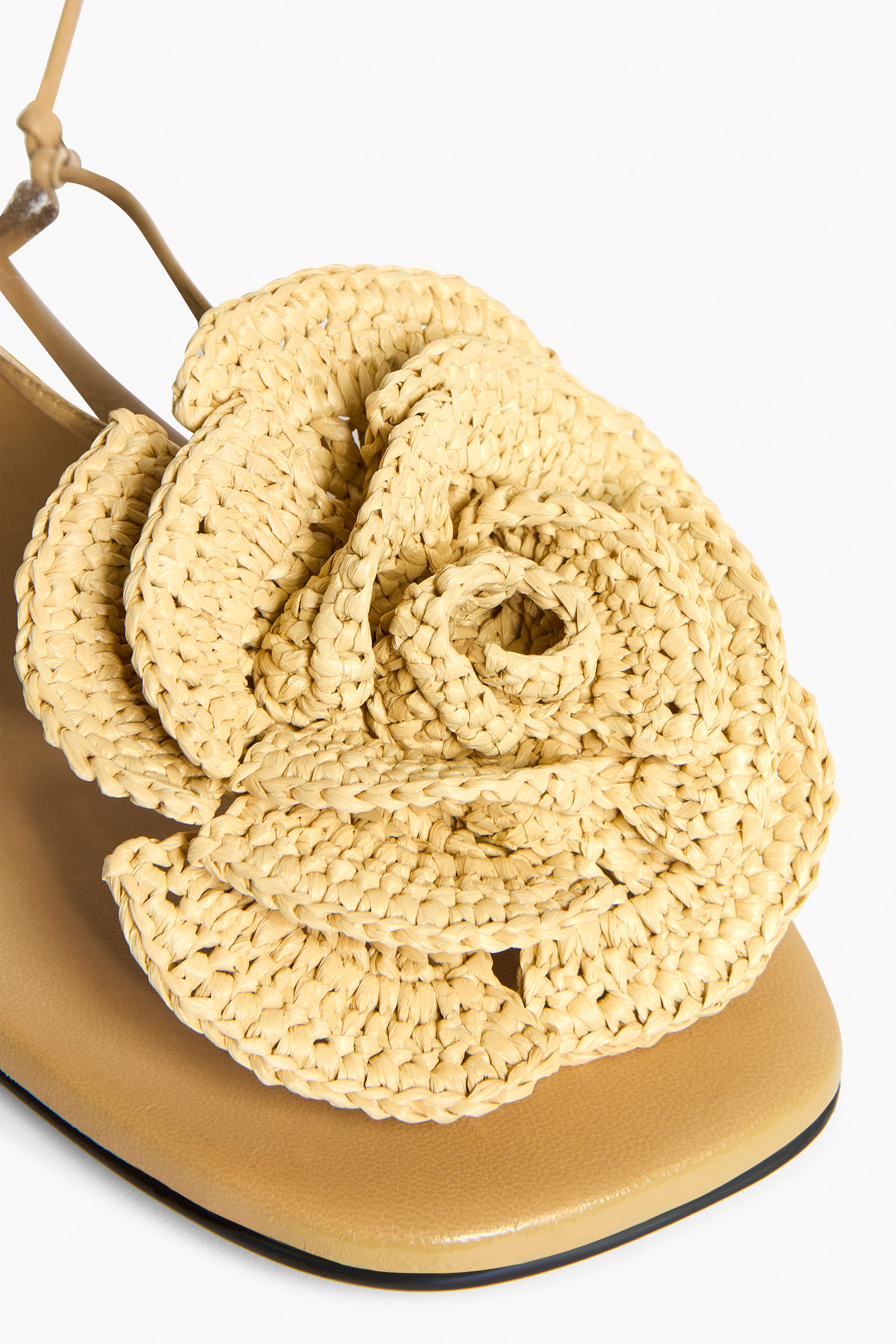 Liviana Conti Tamara sandale plate cuir naturel fleur