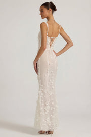 Oh Polly Embellished Vasanta robe corset blanche sequins