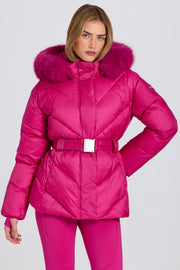 Oh Polly veste ski imperméable rose Magenta capuche