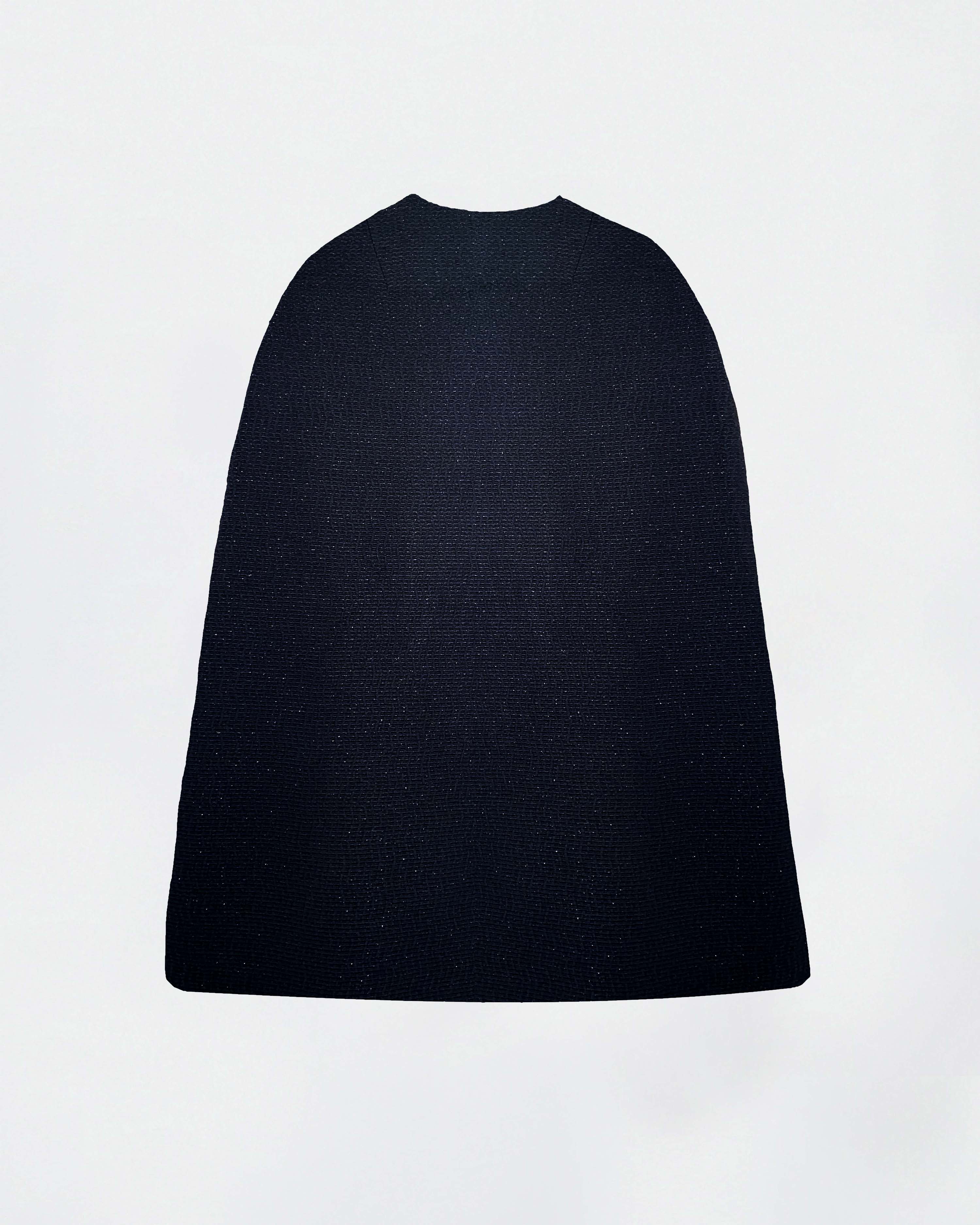 The Ethiquette Jacqueline cape tweed boutons dorés
