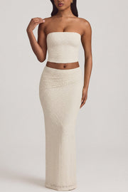 Oh Polly Tops Tamia 14105 top dentelle ivoire bandeau
