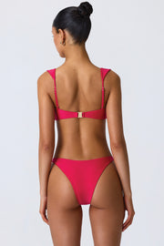Oh Polly Swim haut de bikini NS0678 rose framboise coquillage