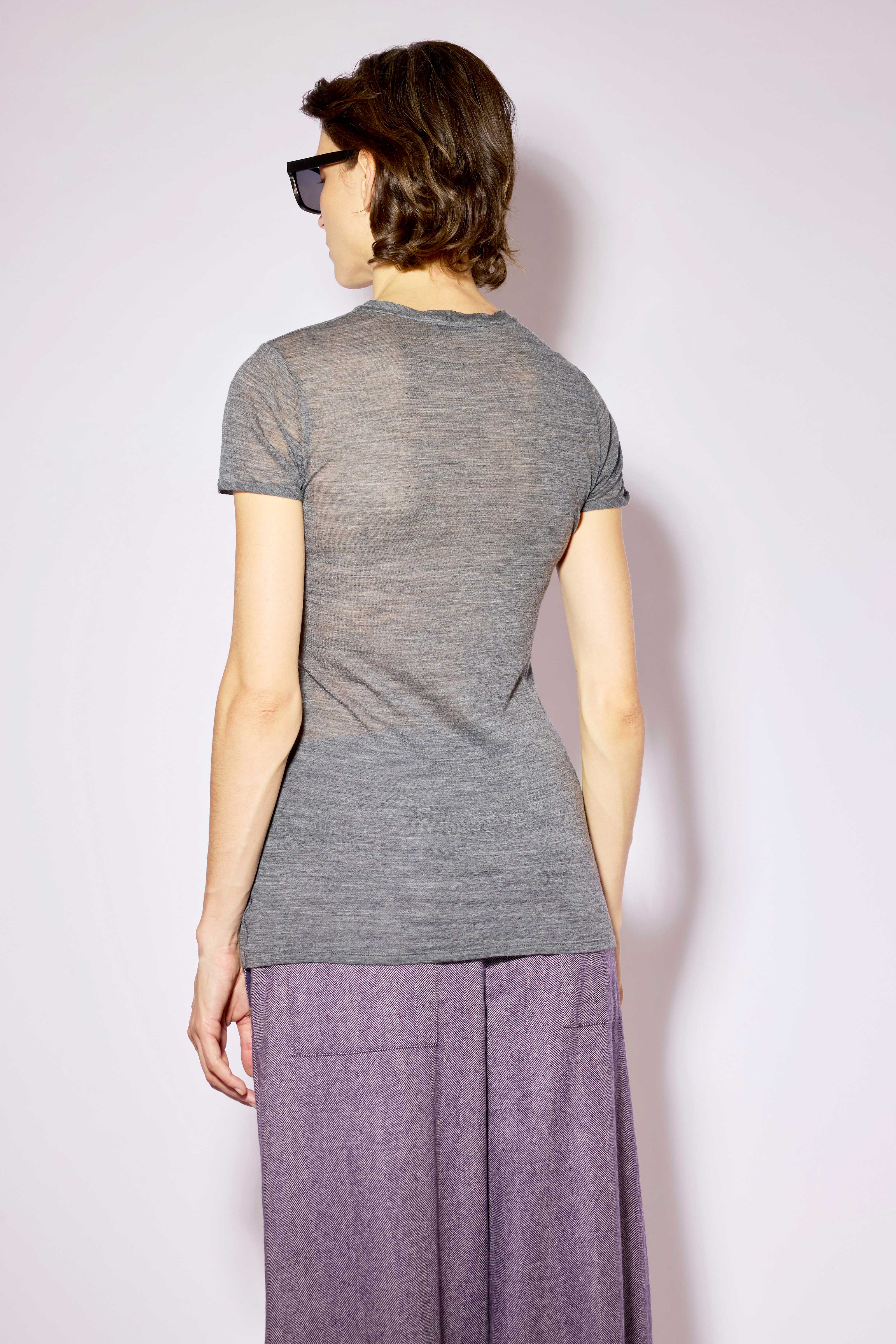 Liviana Conti Nadia t-shirt laine gris mélangé