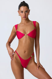Oh Polly Swim haut de bikini NS0678 rose framboise coquillage