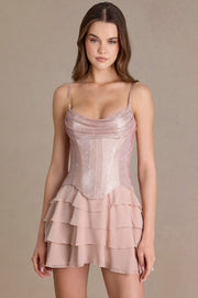 Oh Polly robe mini corset perle strass à volants 15843