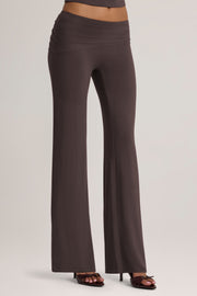 Oh Polly Hollis 6205 pantalon marron modal mi-haute