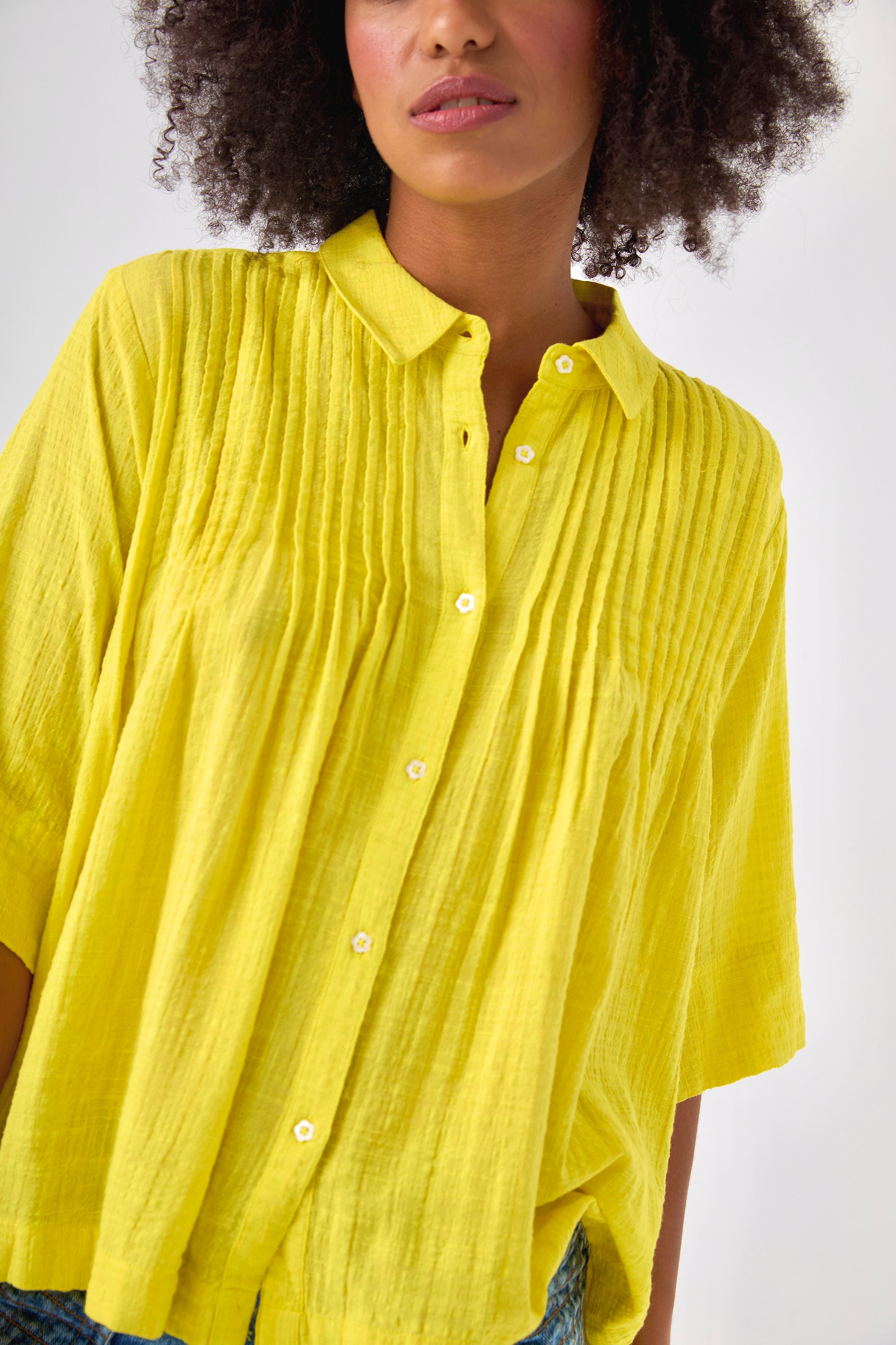 Chicosoleil Rusty blouse jaune coton viscose