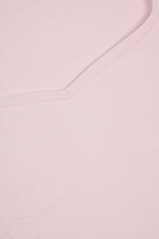 Oh Polly Bo+Tee Crop Top Rose Pâle Col Cœur Stretch
