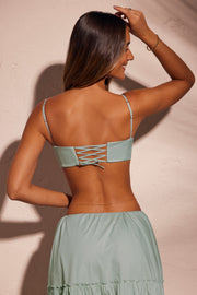 Oh Polly Aria corset Pastel Green à lacets