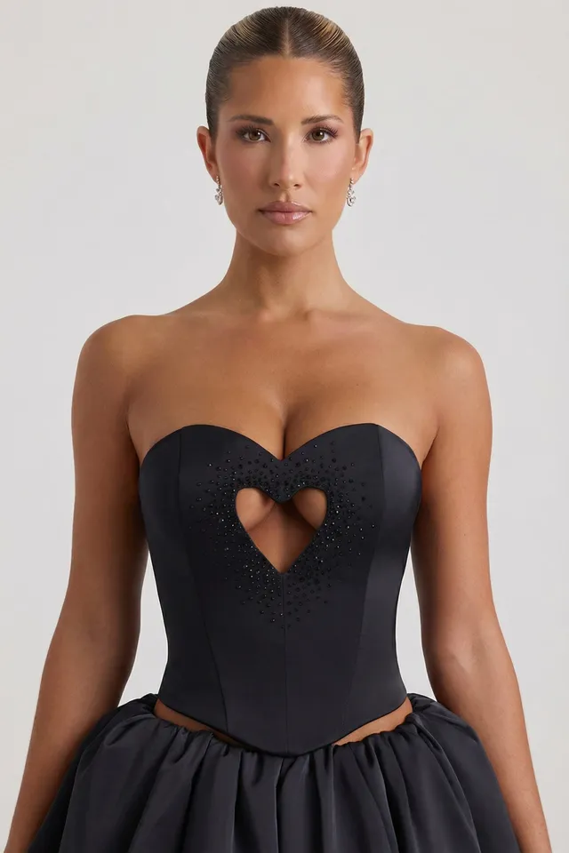 Oh Polly Amora 12729 Top Corset Noir Strass
