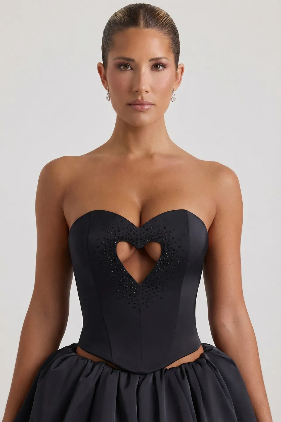 Oh Polly Amora 12729 Top Corset Noir Strass