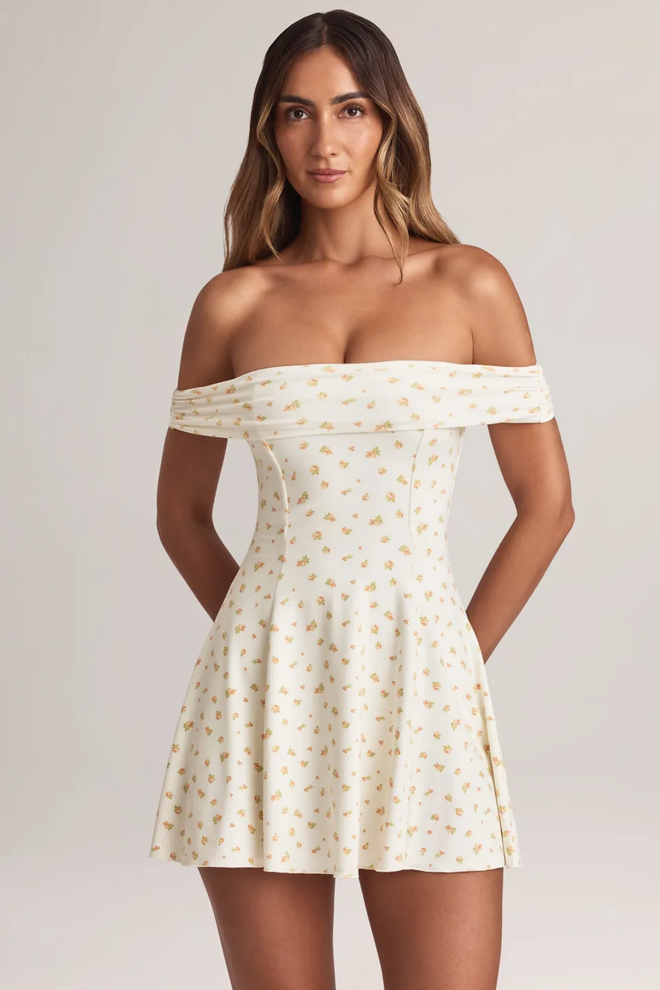 Oh Polly Jaida 14150 mini robe jersey floral modal