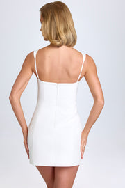 Oh Polly Amaria robe micro mini blanche col sweetheart