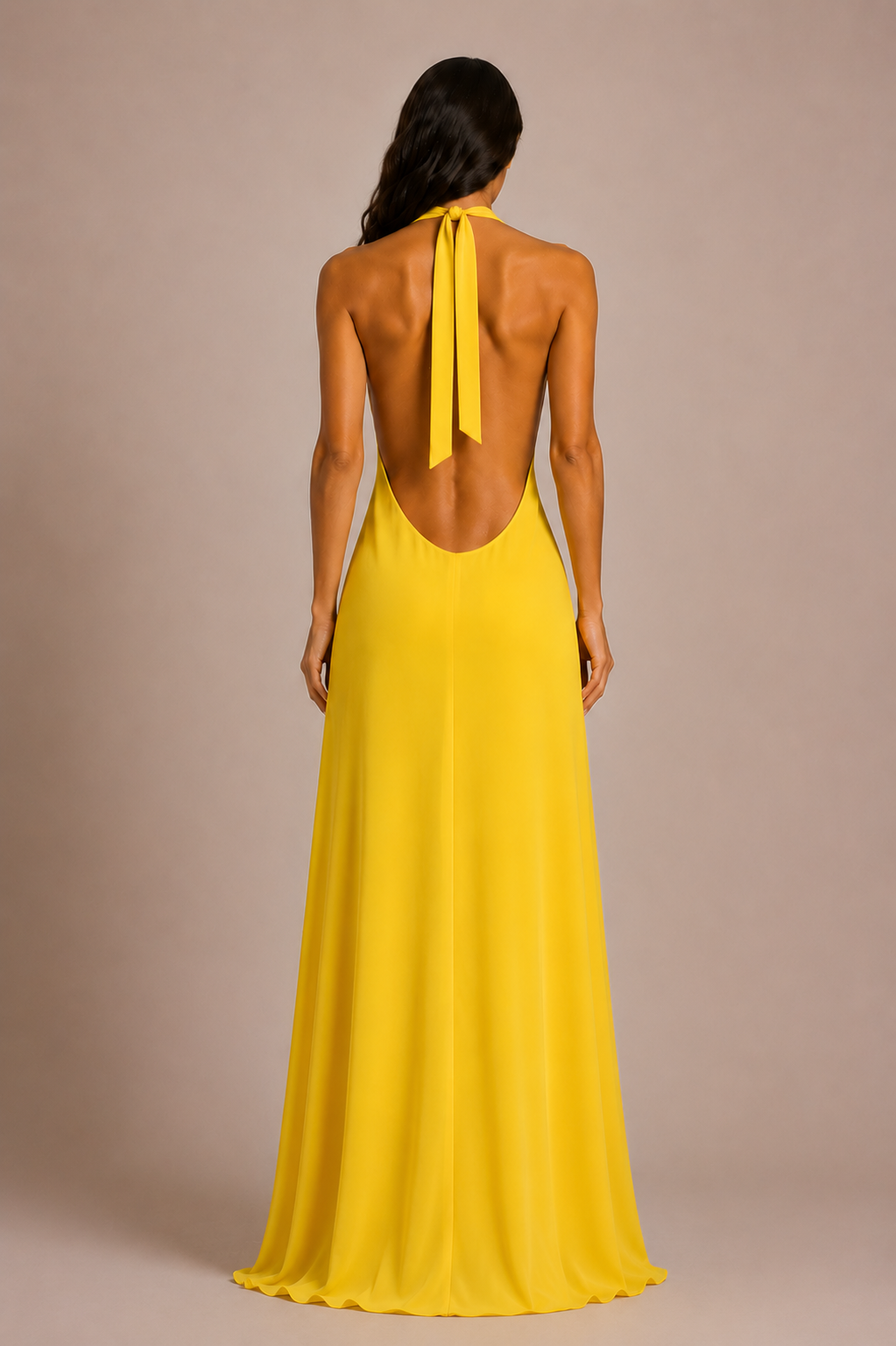 The Ethiquette Robes Joy Long robe longue jaune soie