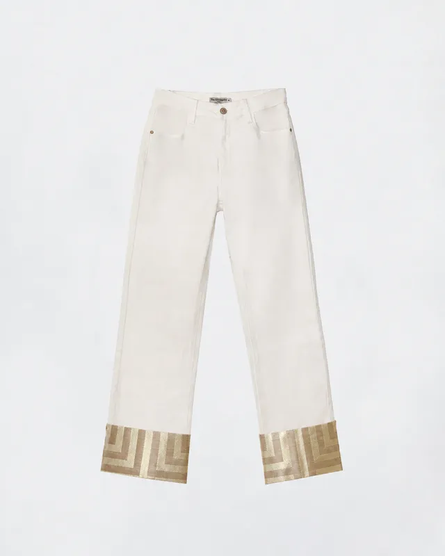 The Ethiquette Narcisse jean blanc Orphée denim taille M