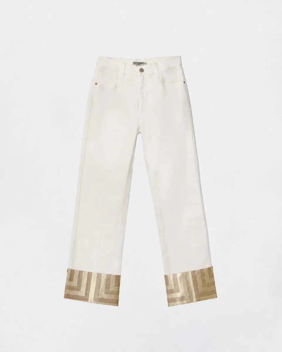 The Ethiquette Narcisse jean blanc Orphée denim taille M