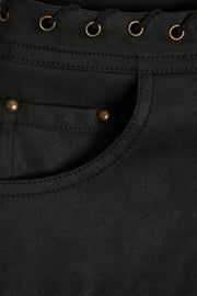 Oh Polly Parva Short Simili Daim Noir à Lacets