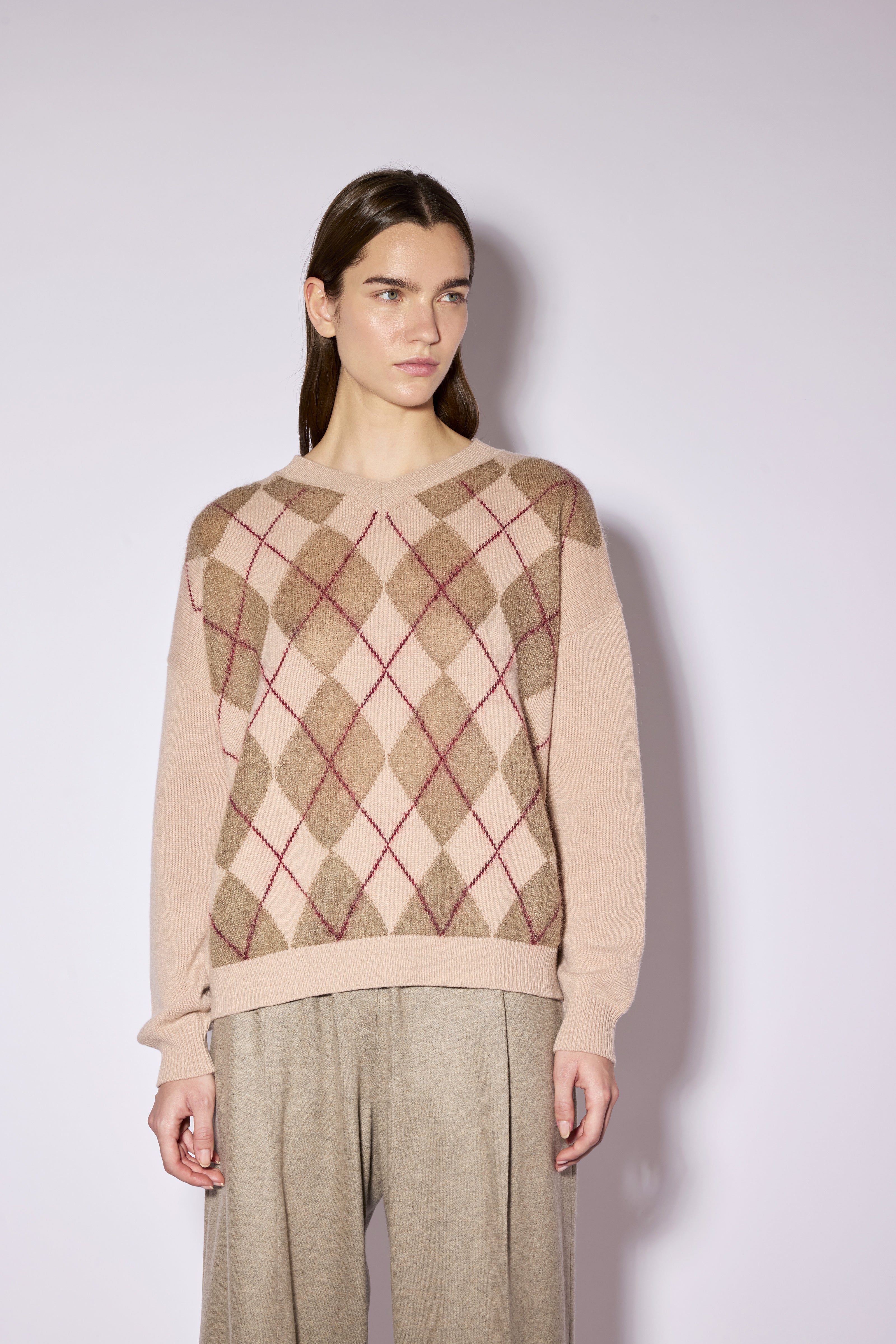 Liviana Conti Mary pull cachemire losanges M