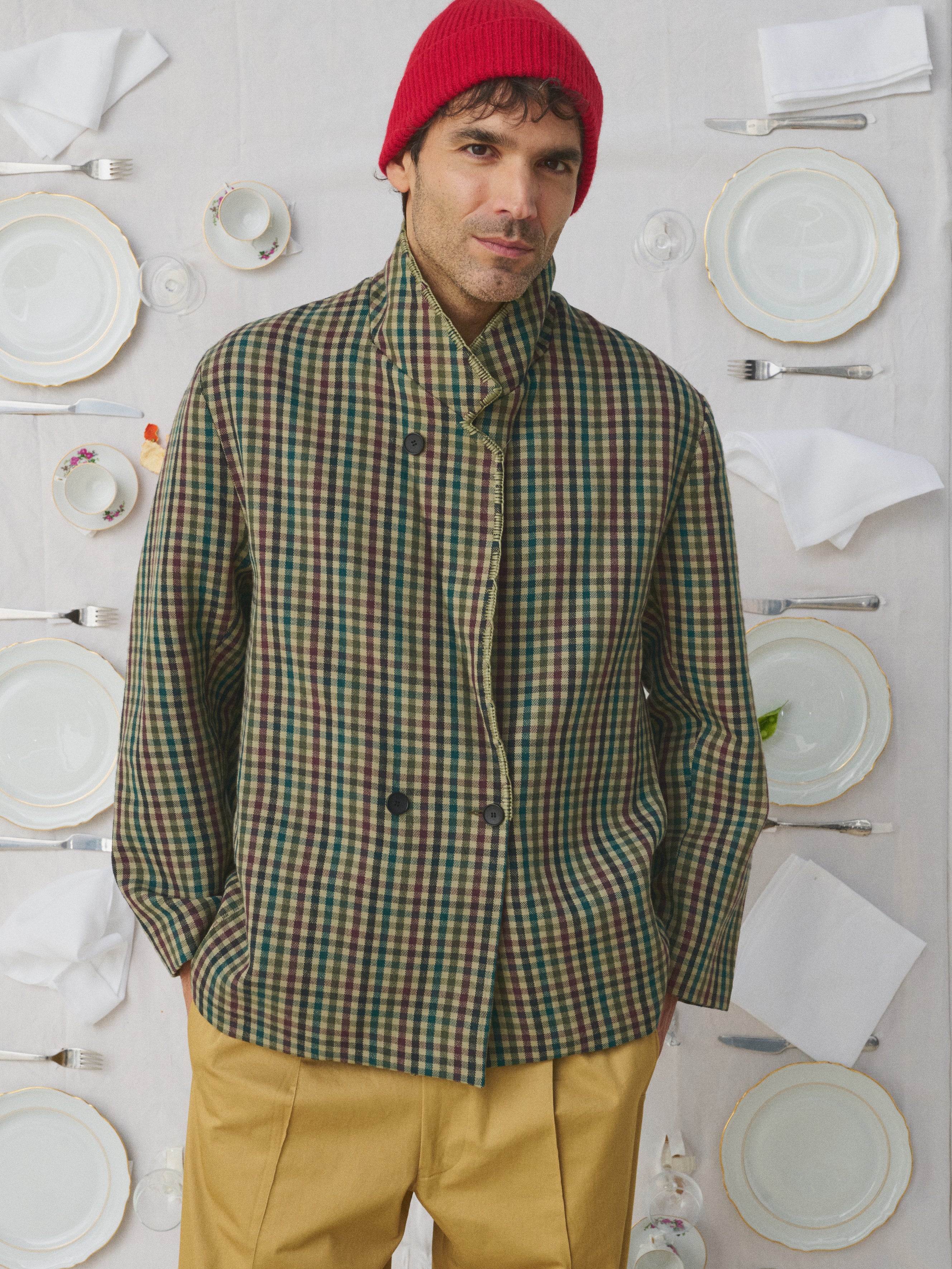 Mii à table Veste Anu veste homme La Vaisselle à carreaux