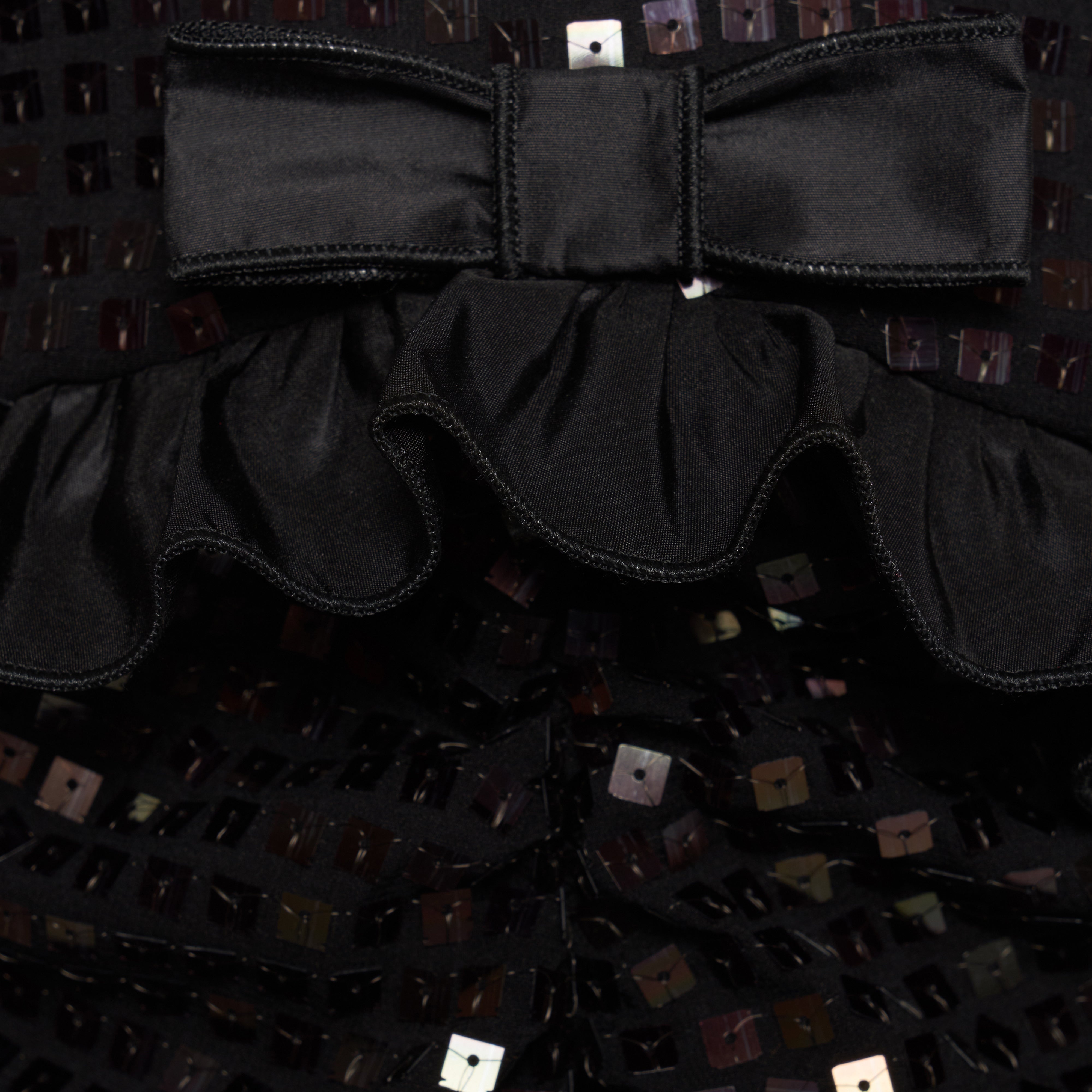 Alessandra Rich Dresses robe de soirée soie noire sequins