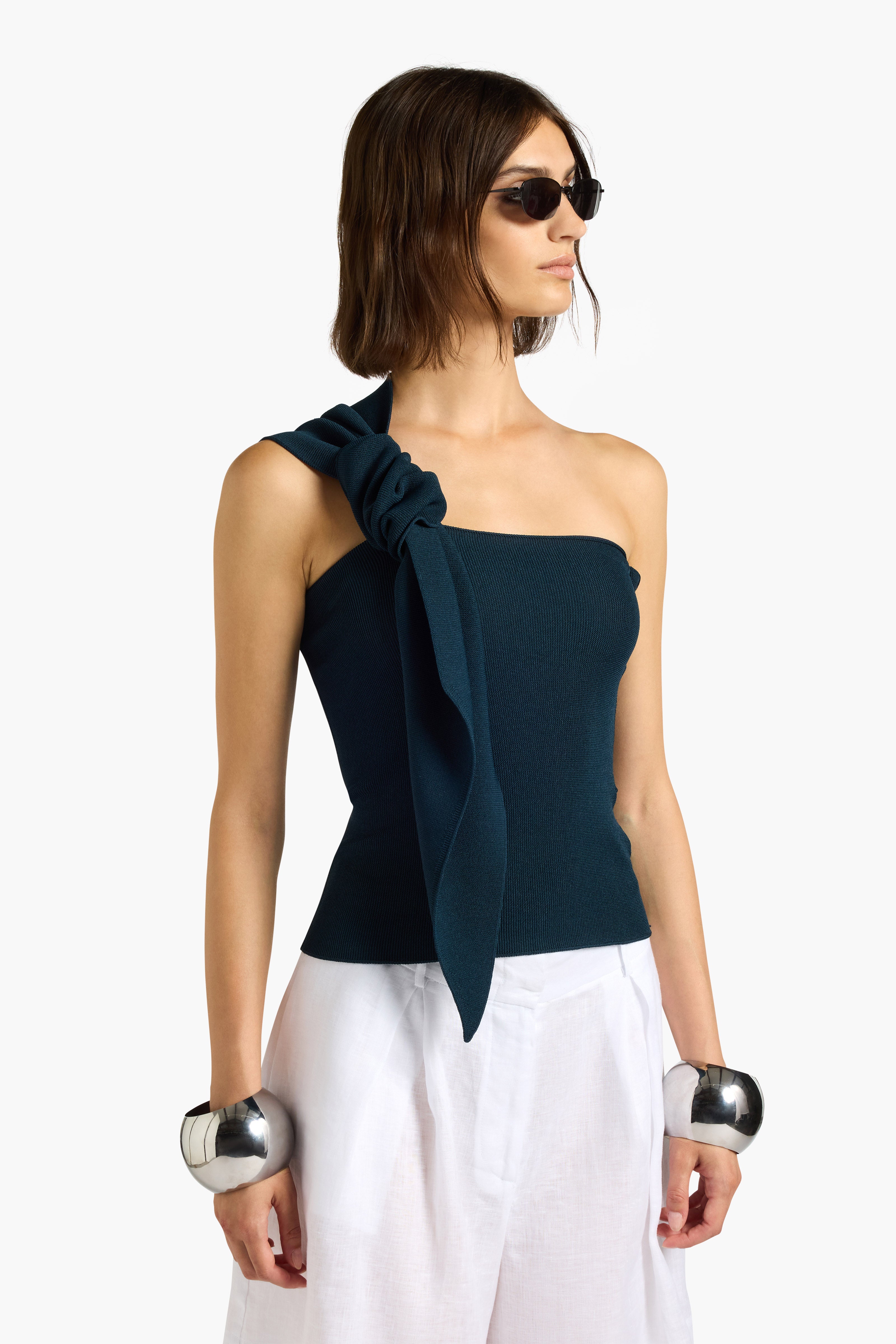 Liviana Conti Danica Top femme bleu XS viscose stretch