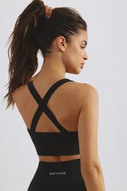 Oh Polly Define Luxe brassière sport noire décolleté