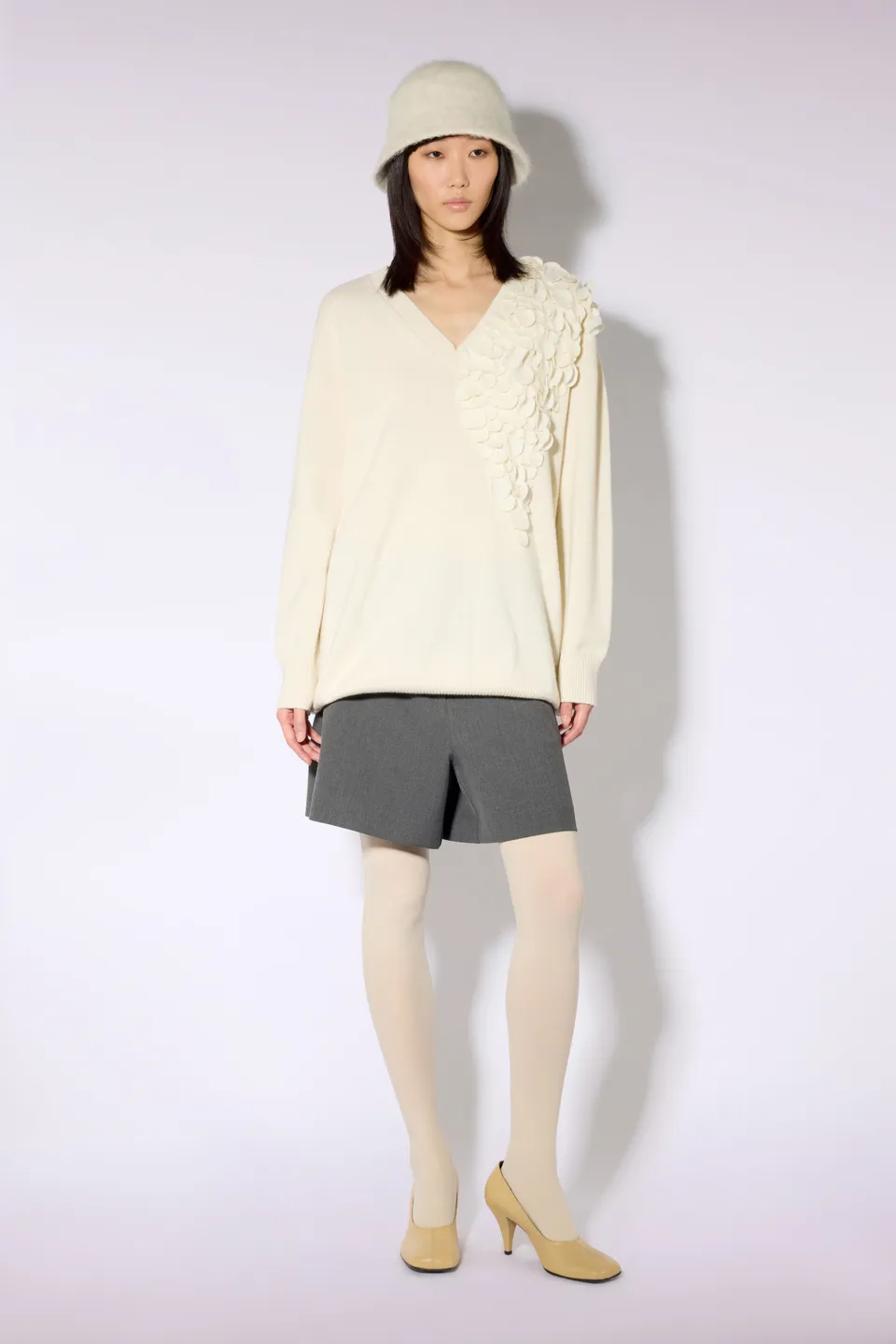 Liviana Conti Steve short gris mélangé coton