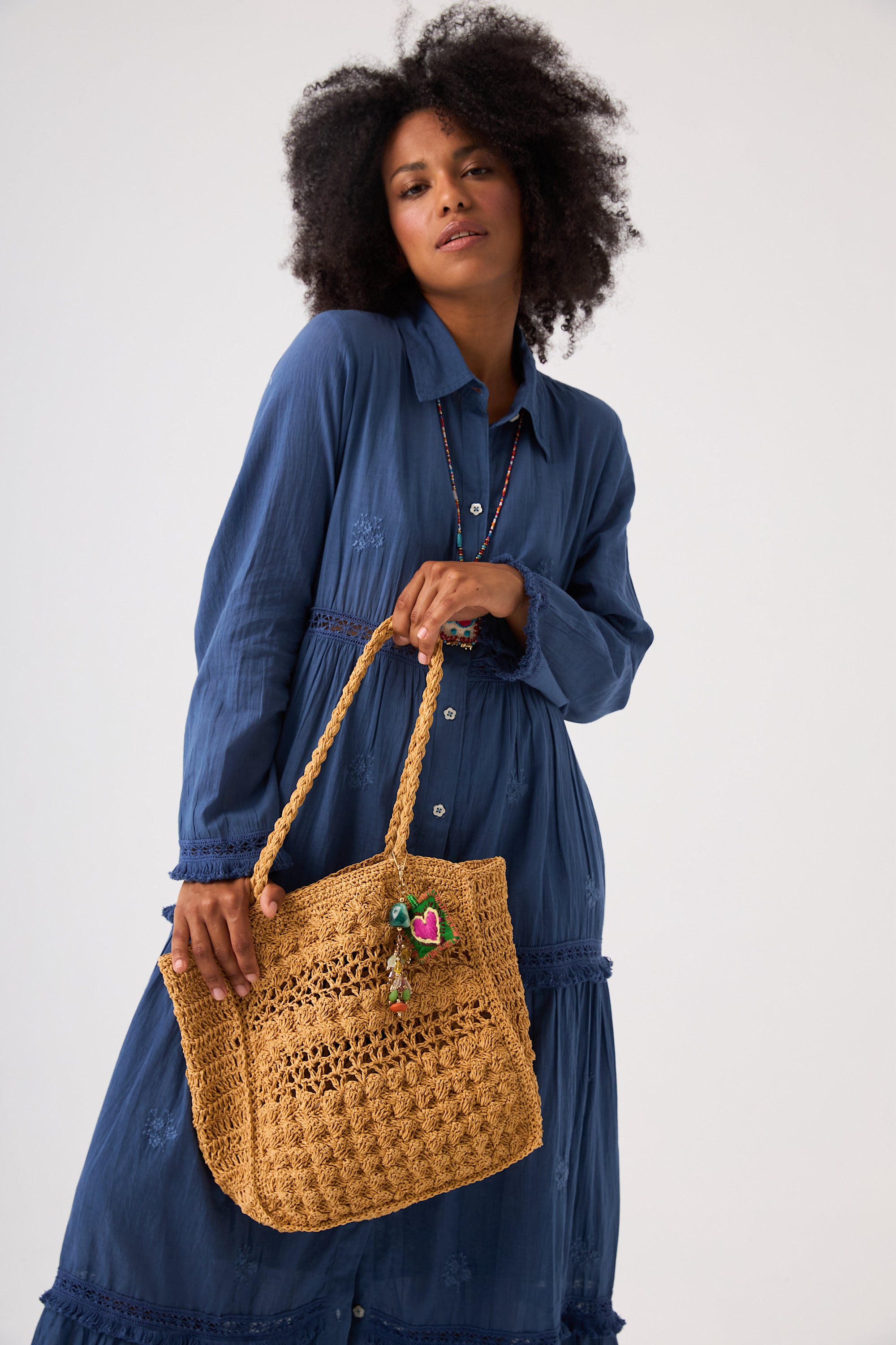 Chicosoleil Alfredo sac cabas raphia naturel