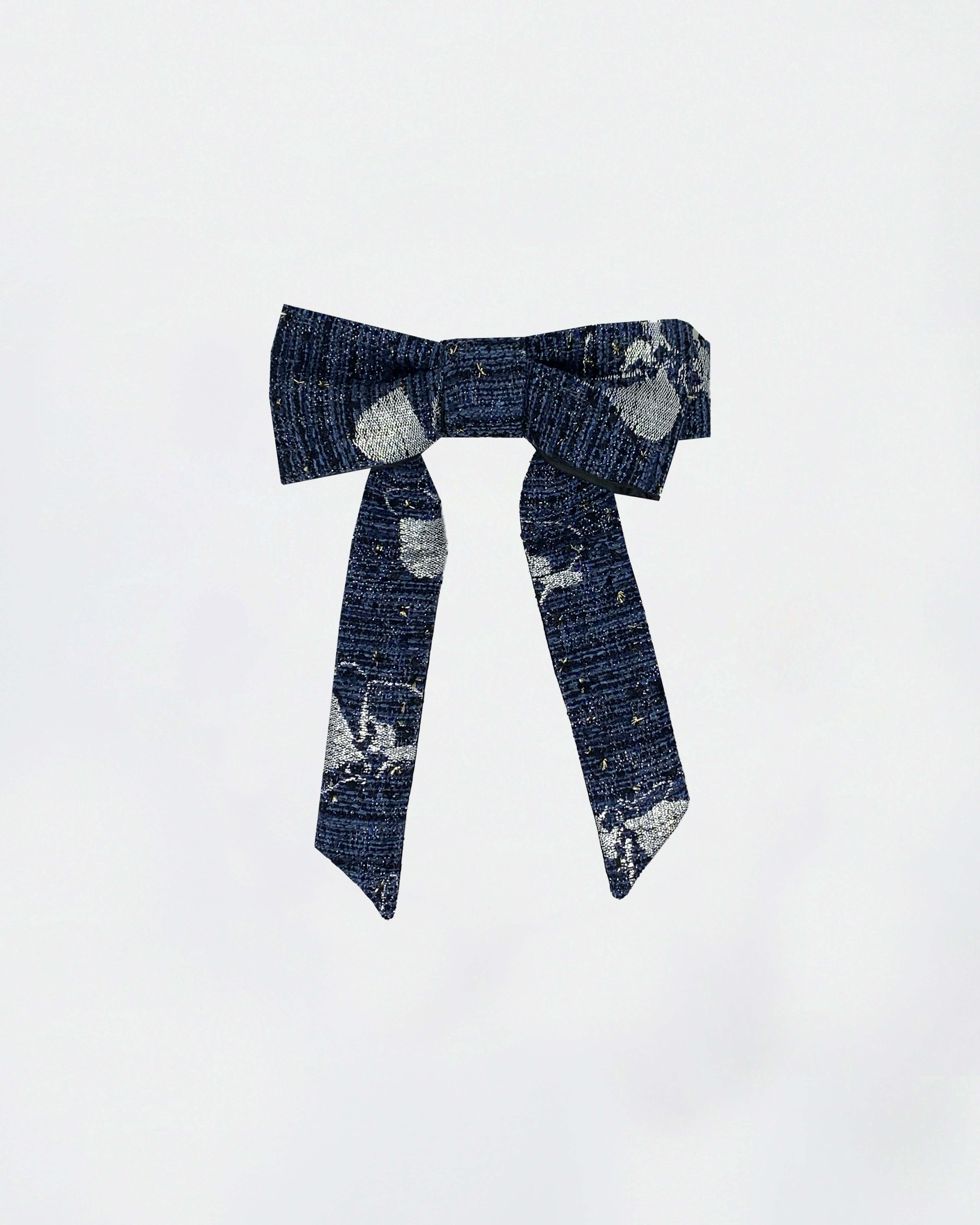 The Ethiquette Dada nœud tweed à clip taille unique