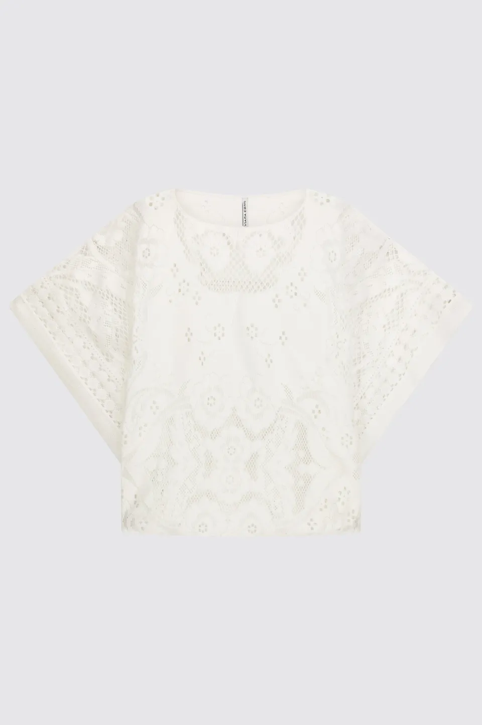 Liviana Conti Adeline top dentelle coton blanc S