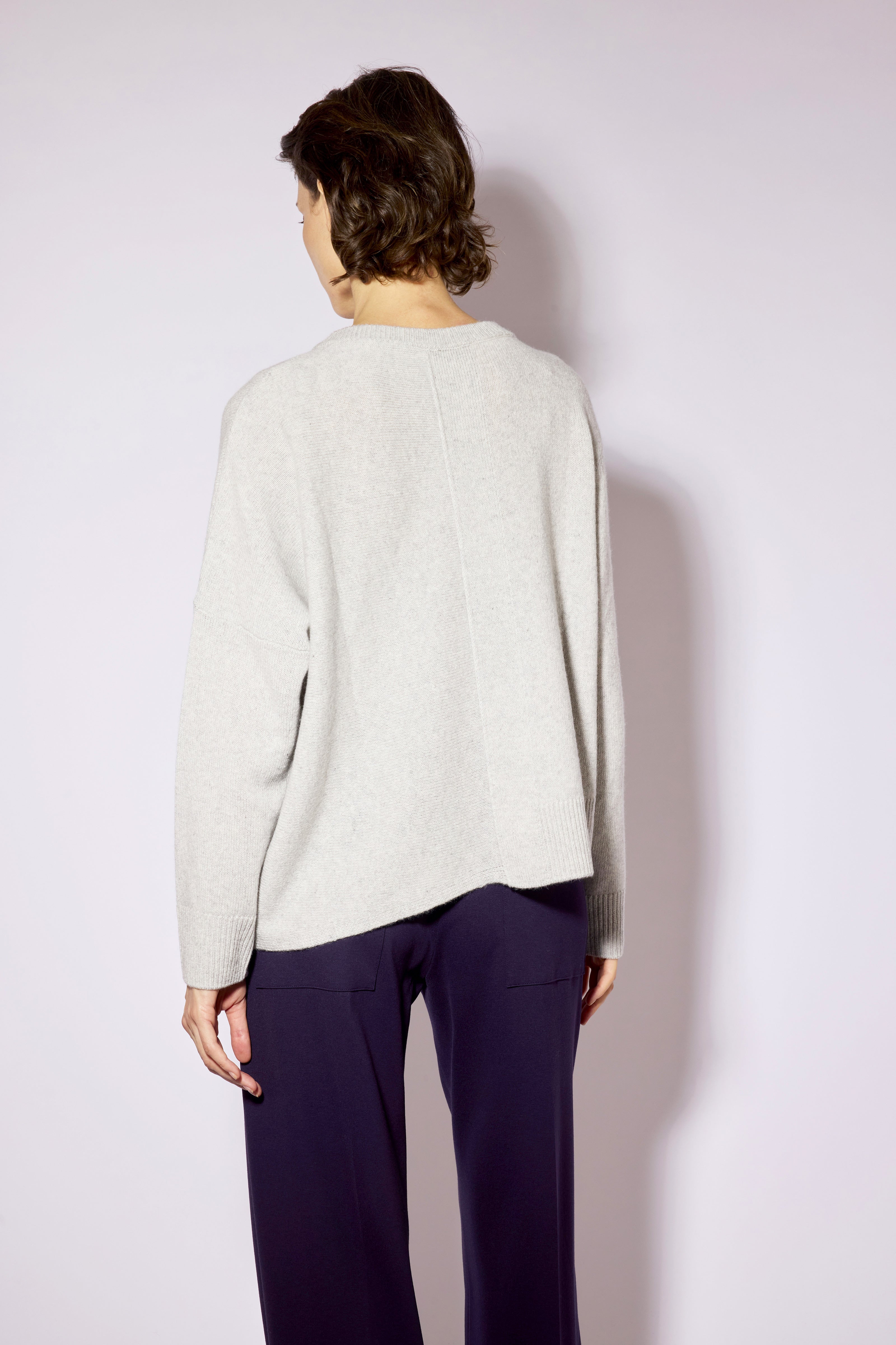 Liviana Conti Annette pull gris cachemire soie