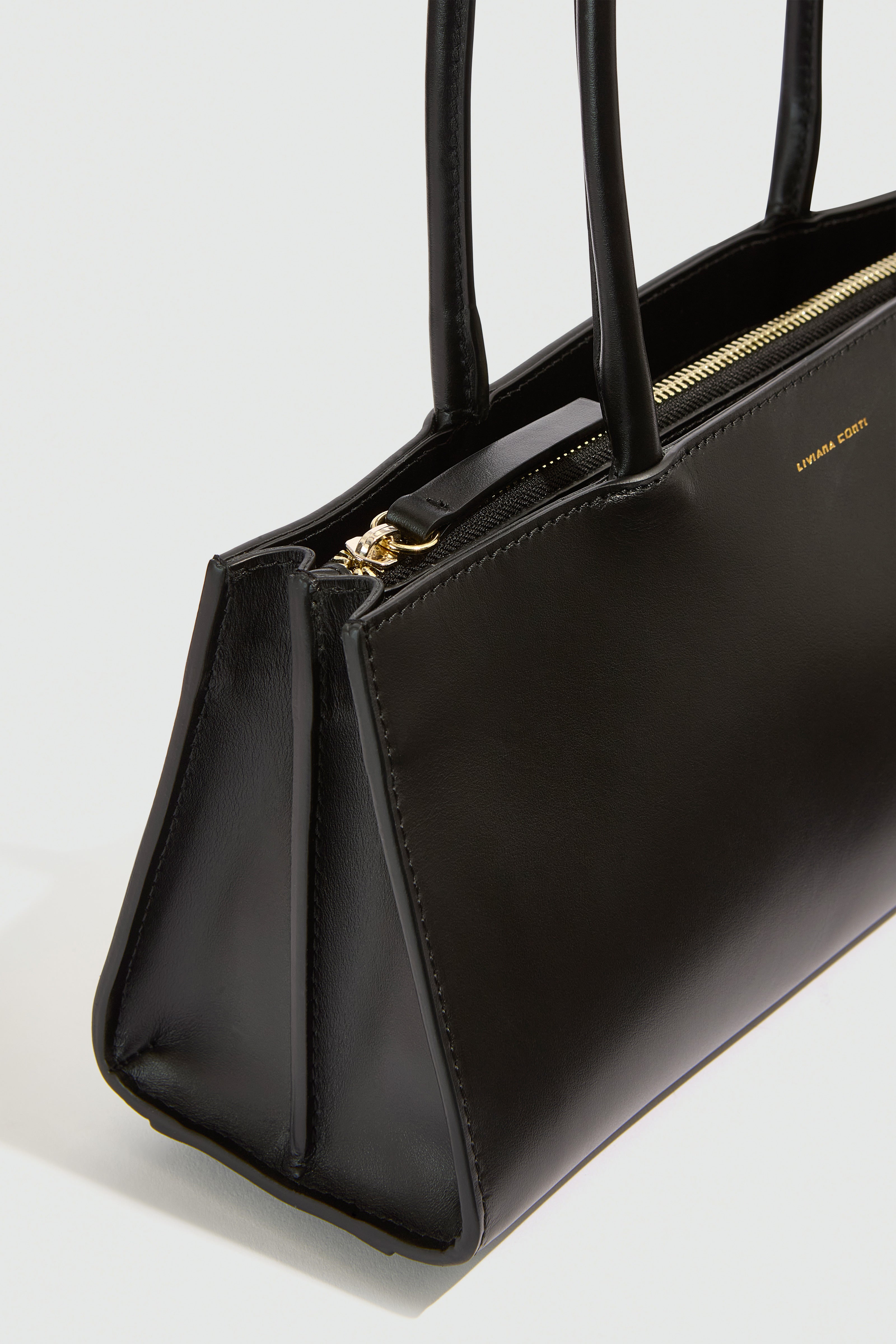 Liviana Conti Meredith sac baguette cuir noir small