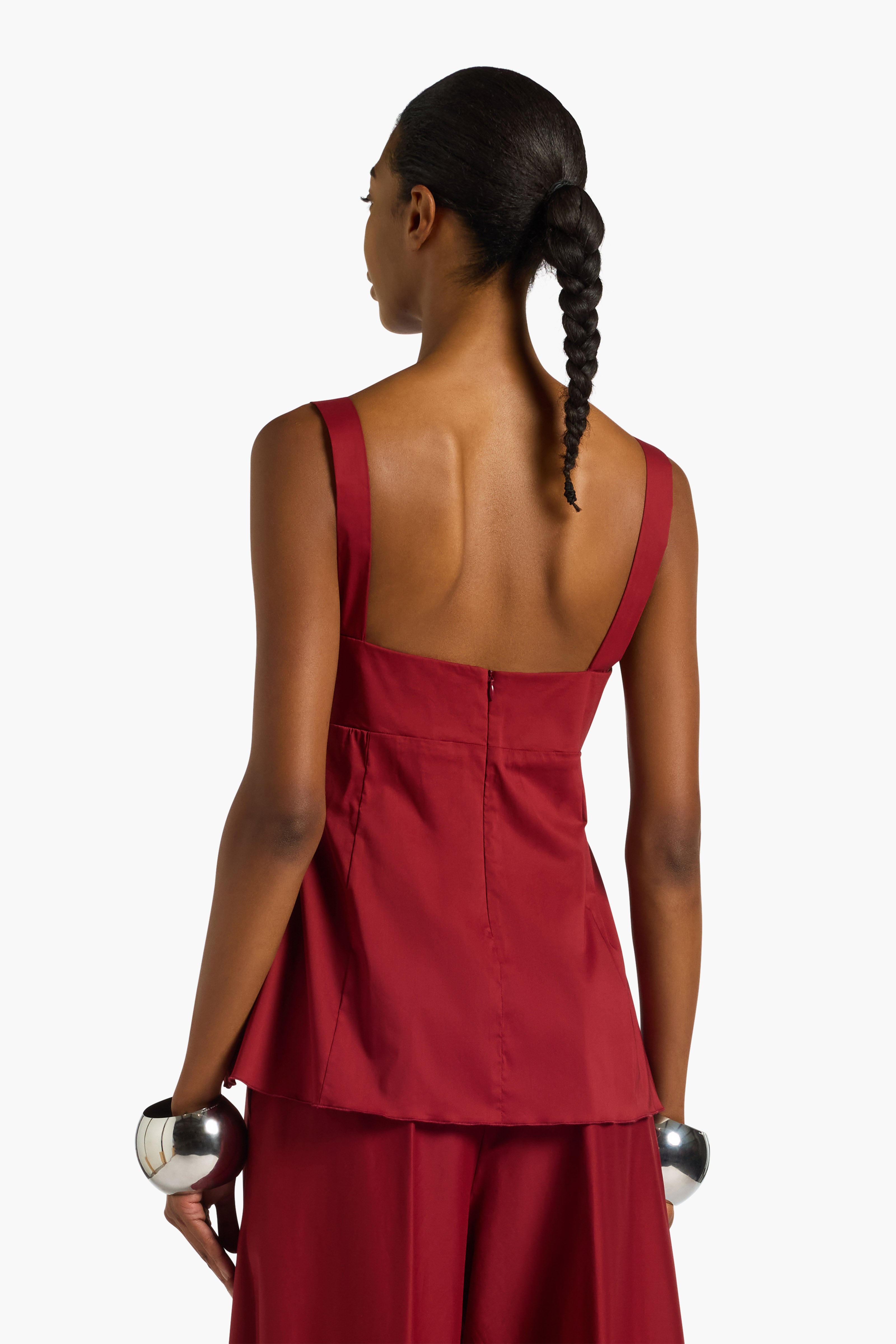 Liviana Conti Jane top bustier stretch bretelles rouge