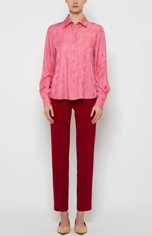 Prabal Gurung Stove Pipe Trouser pantalon rouge polyester