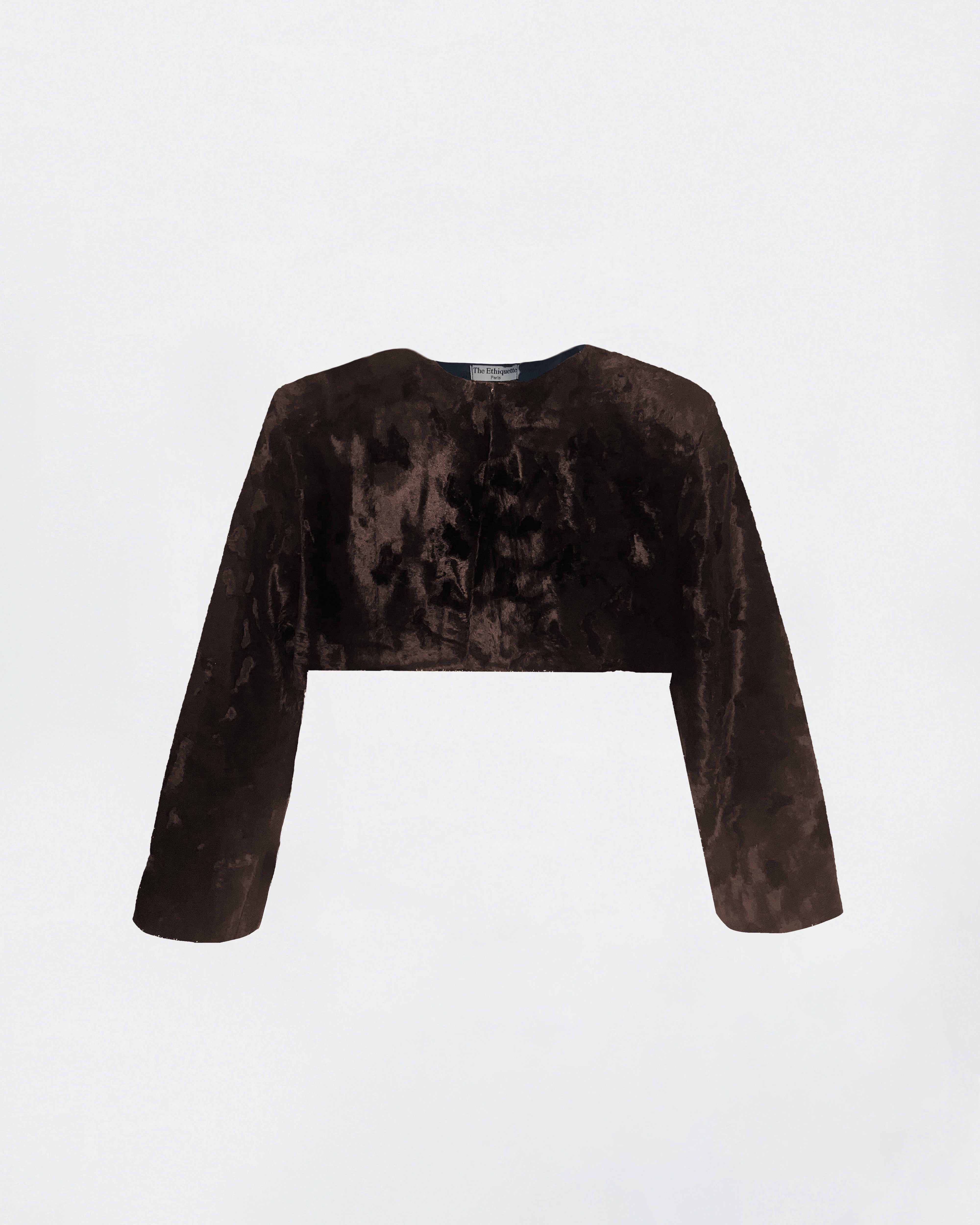 The Ethiquette Louise veste fourrure chocolat taille S