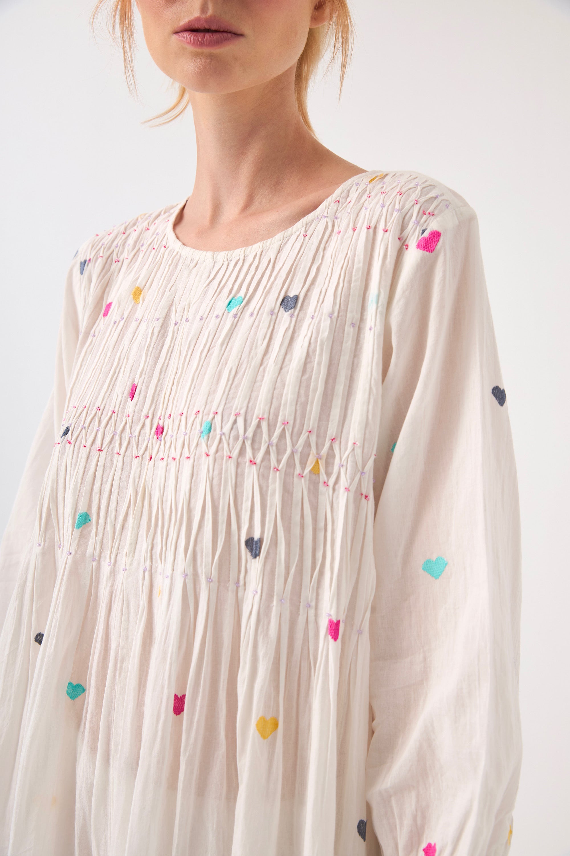 Chicosoleil Karlita robe longue off white coton