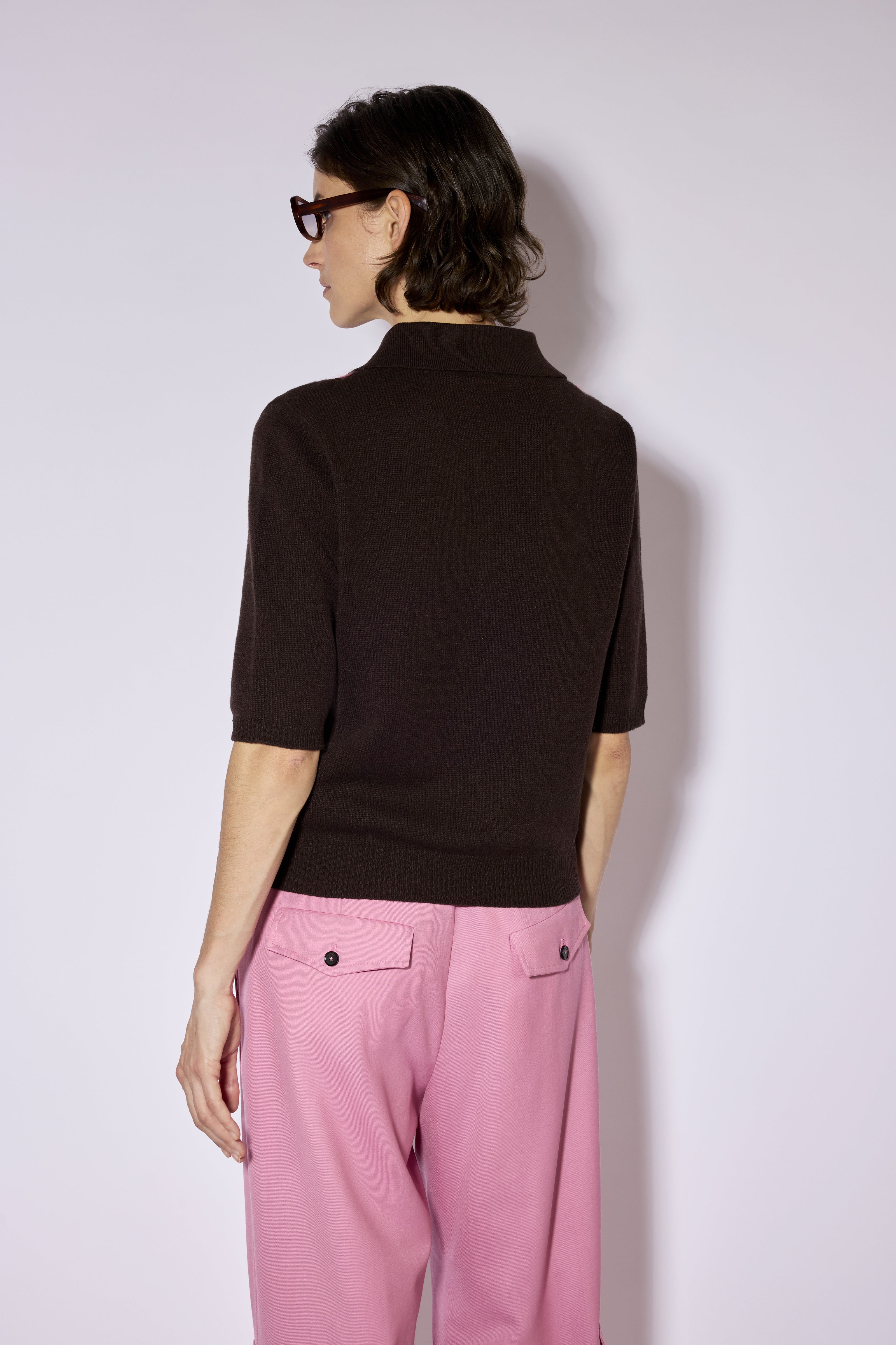 Liviana Conti Maglieria Isma pull losanges fondente/rosa