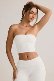 Oh Polly Verna 14141 crop top bandeau blanc modal
