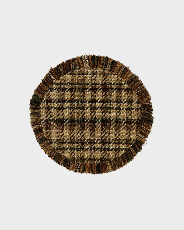 The Ethiquette Round Placemat set table tweed 35cm