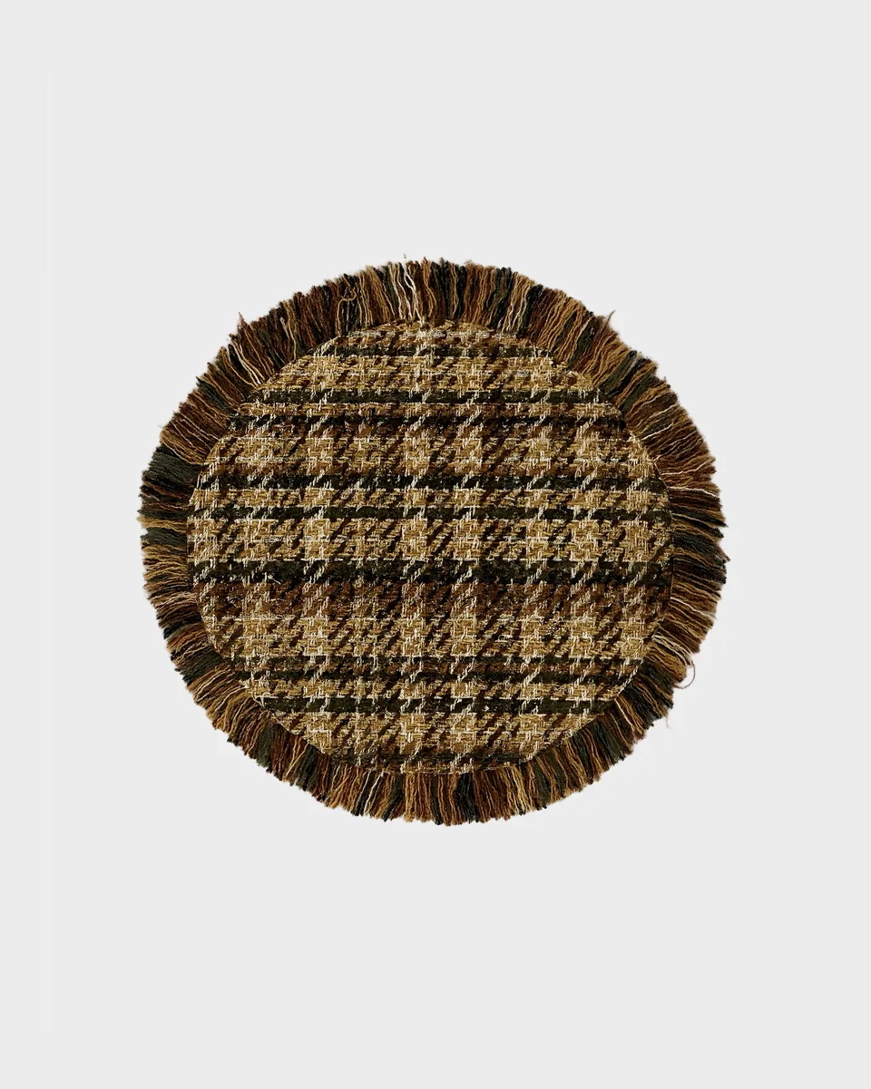 The Ethiquette Round Placemat set table tweed 35cm