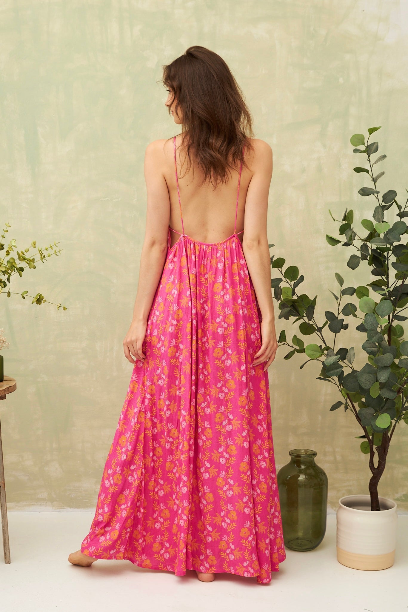 Chicosoleil Xena robe longue violine Cosmos viscose