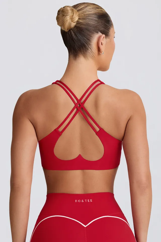 Oh Polly Bo+Tee brassière sport rouge respirante stretch