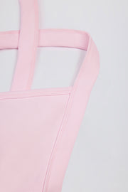 Oh Polly Super Sculpt BT2472 brassière sport rose pâle col V