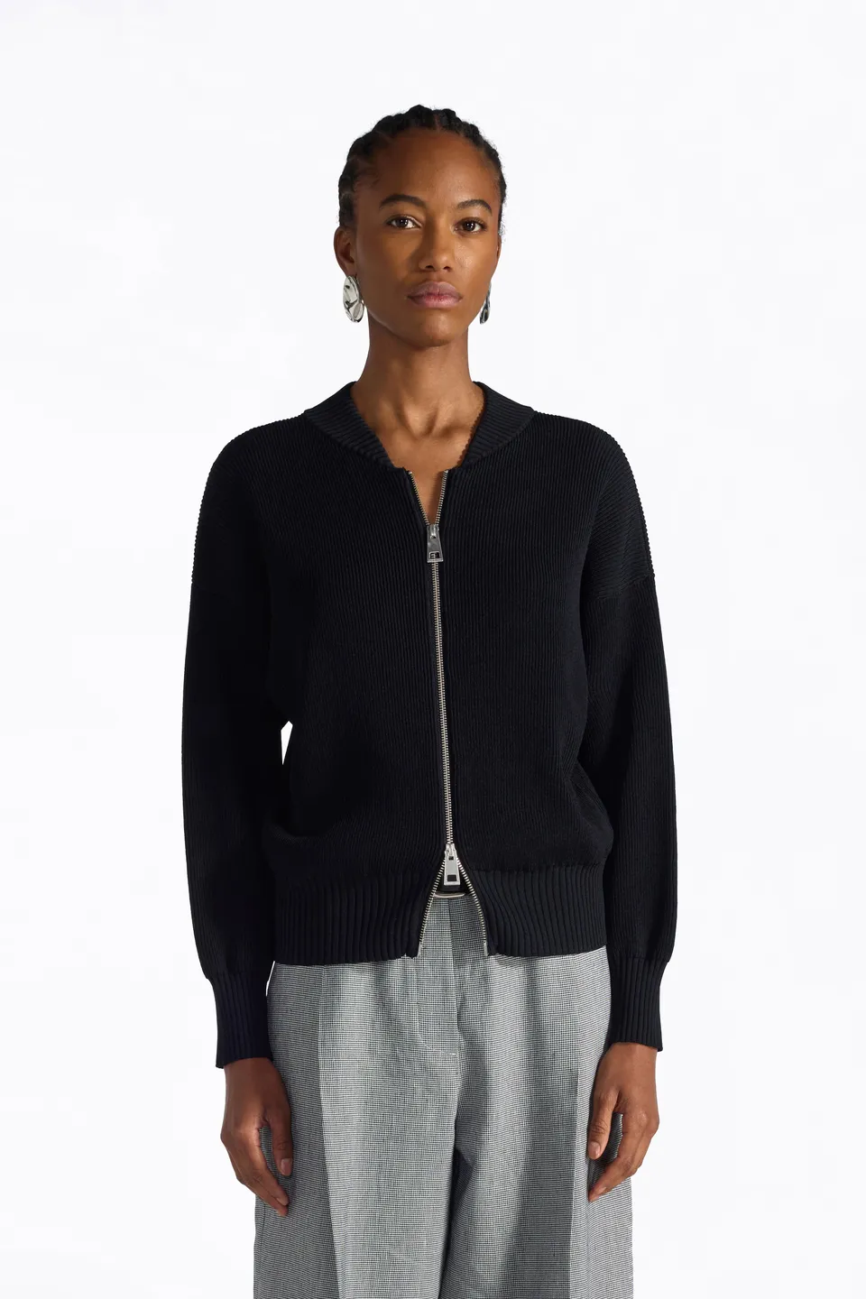 Liviana Conti Marcel cardigan bomber viscose noir
