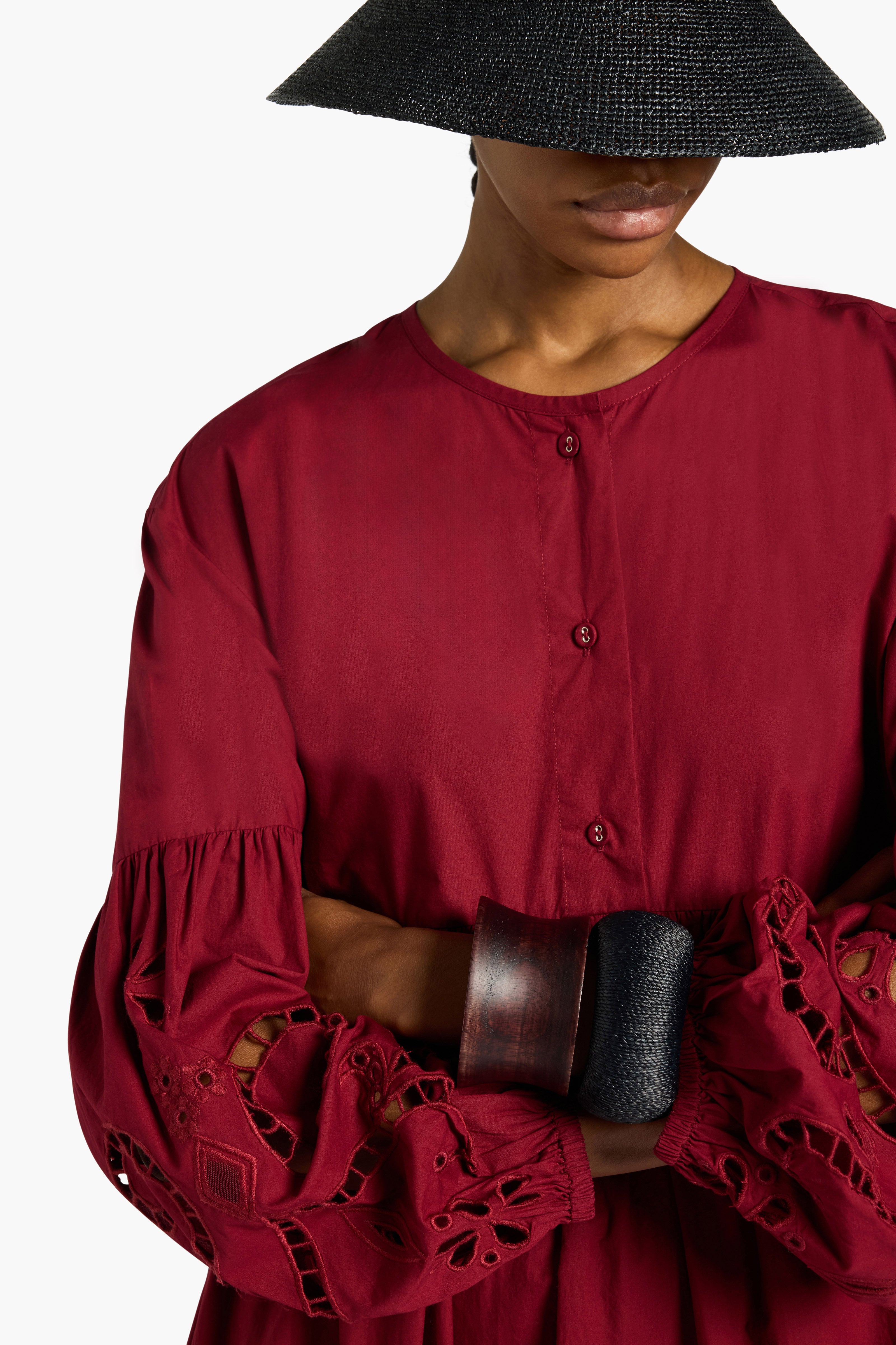 Liviana Conti Amina robe coton terracotta M